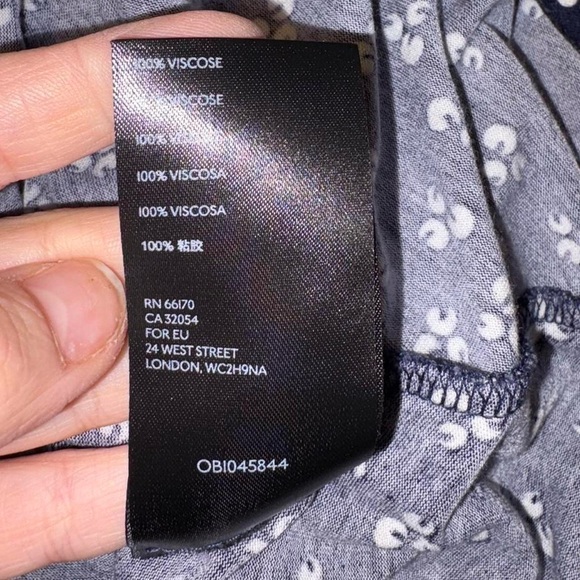 Urban Outfitters Navy Floral Long Sleeve Dress - Picture 7 of 8